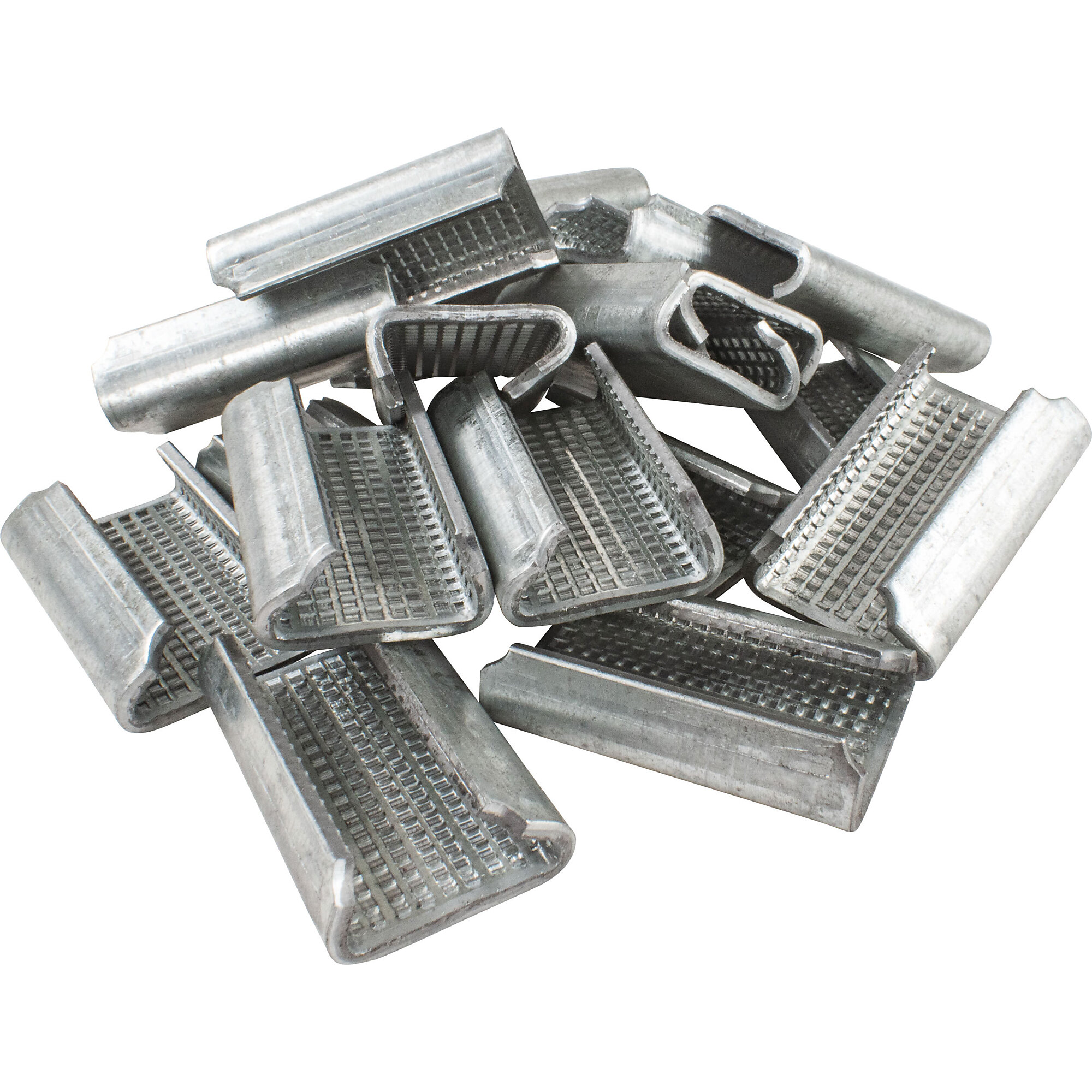 Encore Packaging Poly Seal Symmetrical Seals — 5/8in., Serrated Surface, 1000 Pcs, Model# P58SY4-1000
